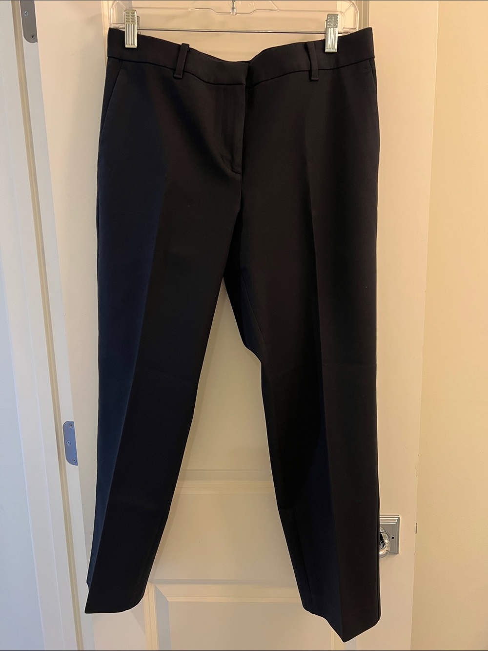 Ann Taylor Curvy Fit Black Tailored Dress Trousers (Ankle)